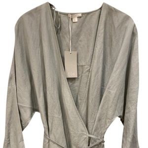 COS Linen Sage Kimono Wrap Top NWT